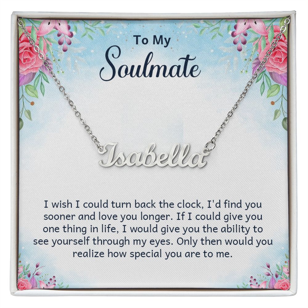 Custom Name Necklace - To My Soulmate