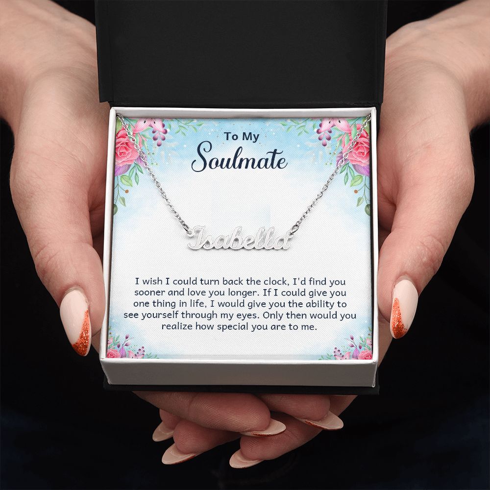 Custom Name Necklace - To My Soulmate