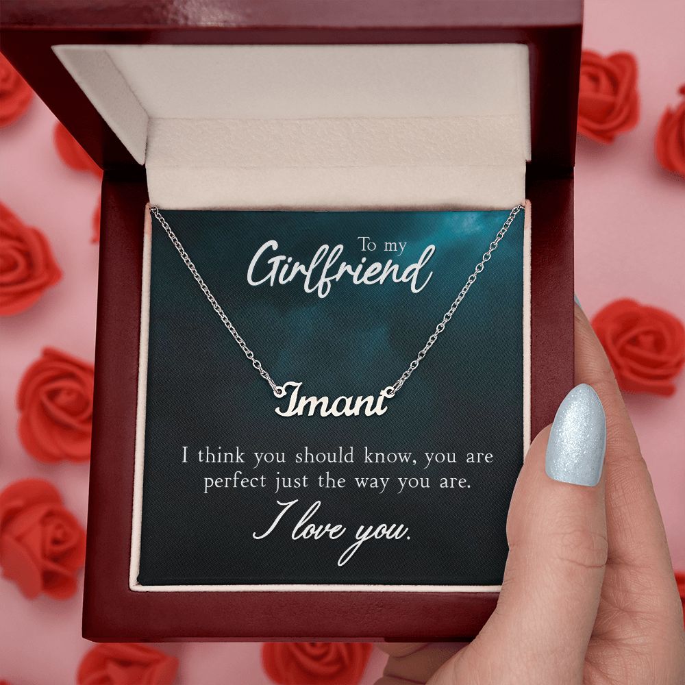 Custom Name Necklace for Girlfriend - You are Perfect