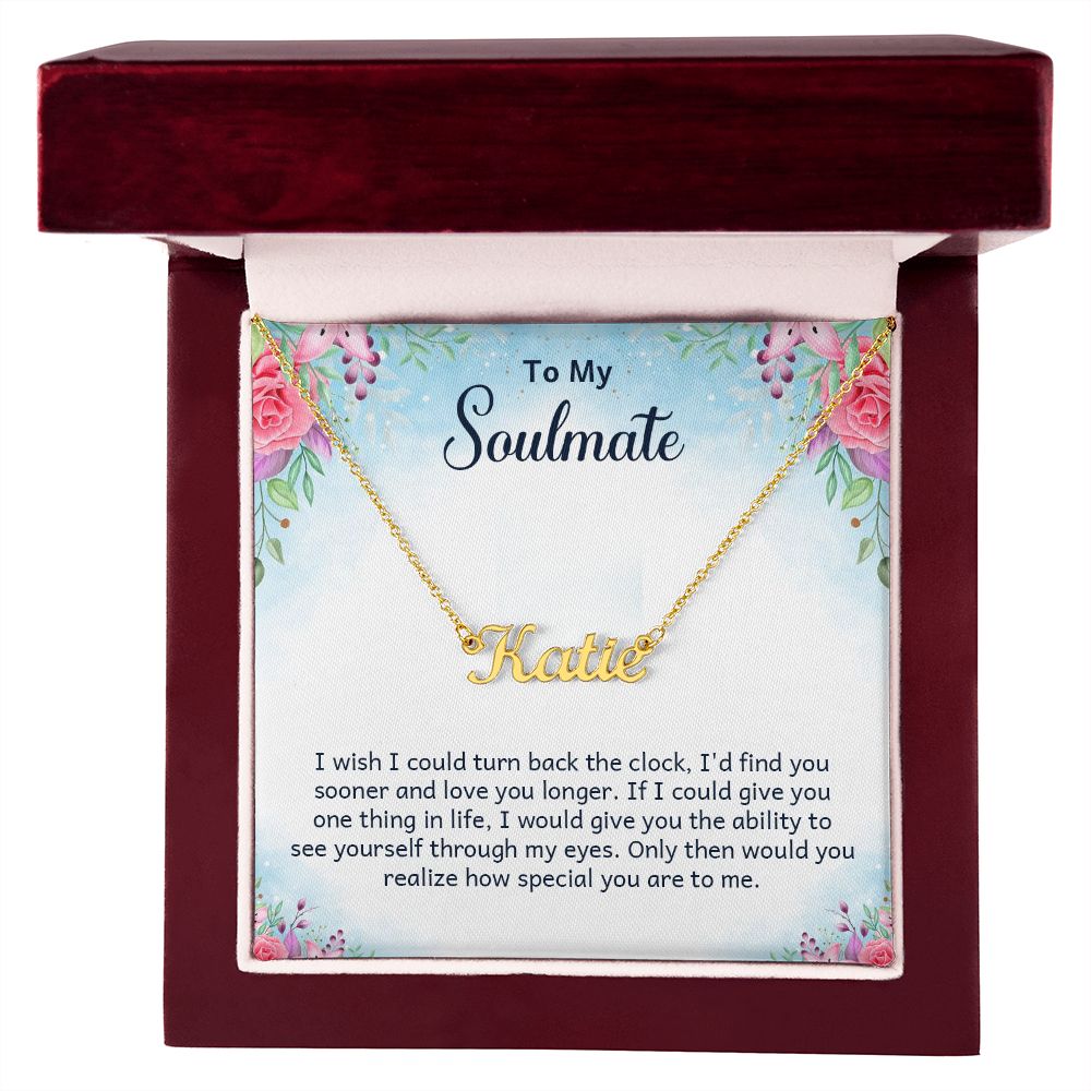Custom Name Necklace - To My Soulmate