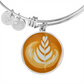 Coffee Jewelry - Latte Art Circle Bangle Bracelet