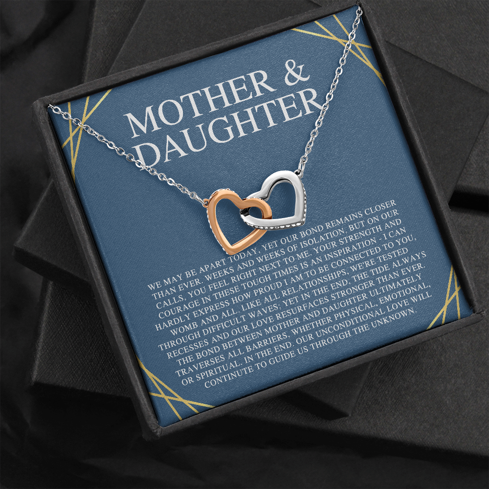 Mother & Daughter Necklace, Gift to Mom From Daughter, We May Be Apart Today, Mother's Day Gift, Birthday Gift