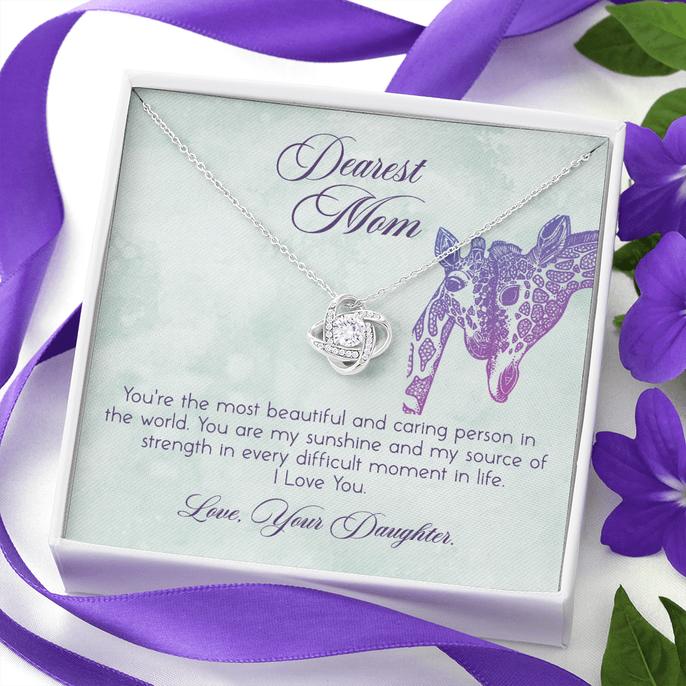 Dearest Mom, Mom Necklace, Gift For Mom, To Mom From Daughter,