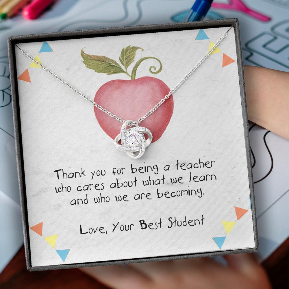 Thank You For Being a Teacher Necklace, Teacher Gift