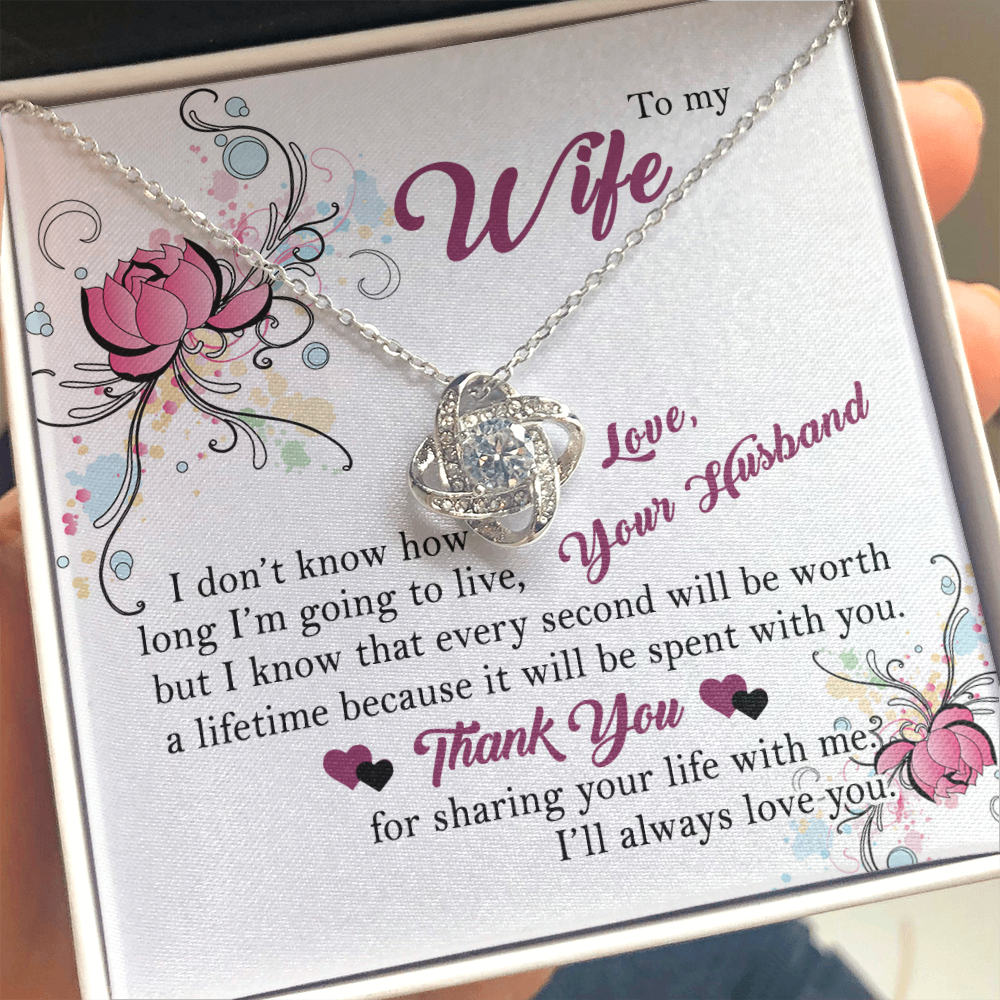 Necklace For Wife - Sharing Your Life With Me Love Knot Necklace Gift For Wife