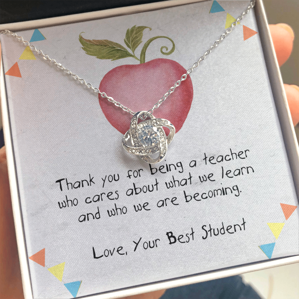 Thank You For Being a Teacher Necklace, Teacher Gift