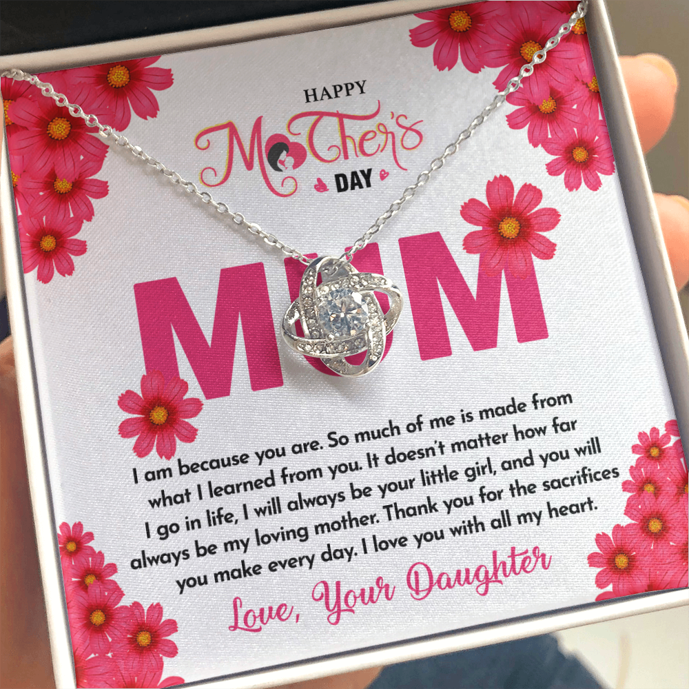 Mum Mother's Day Necklace, I Am Because You Are, To Mum From Daughter, Mothers Day Gift