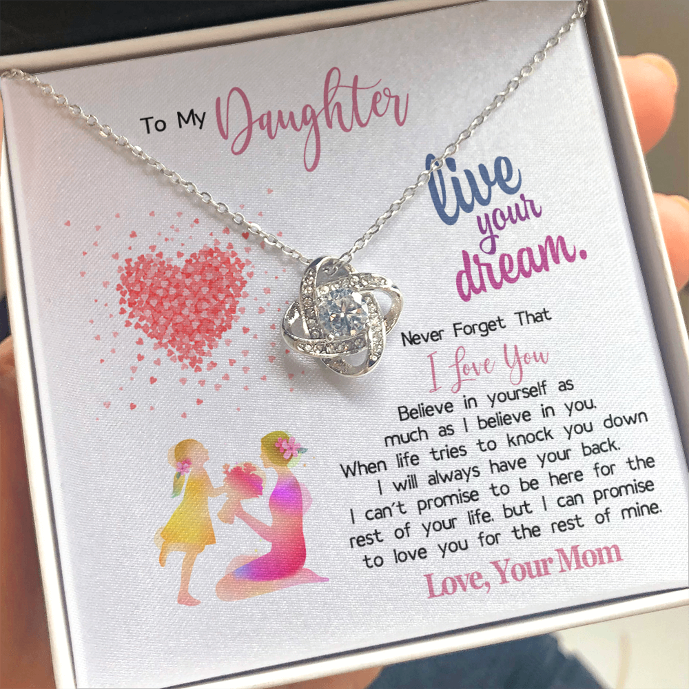 Daughter Gift from Mom to Daughter - Live Your Dream Necklace for Daughter