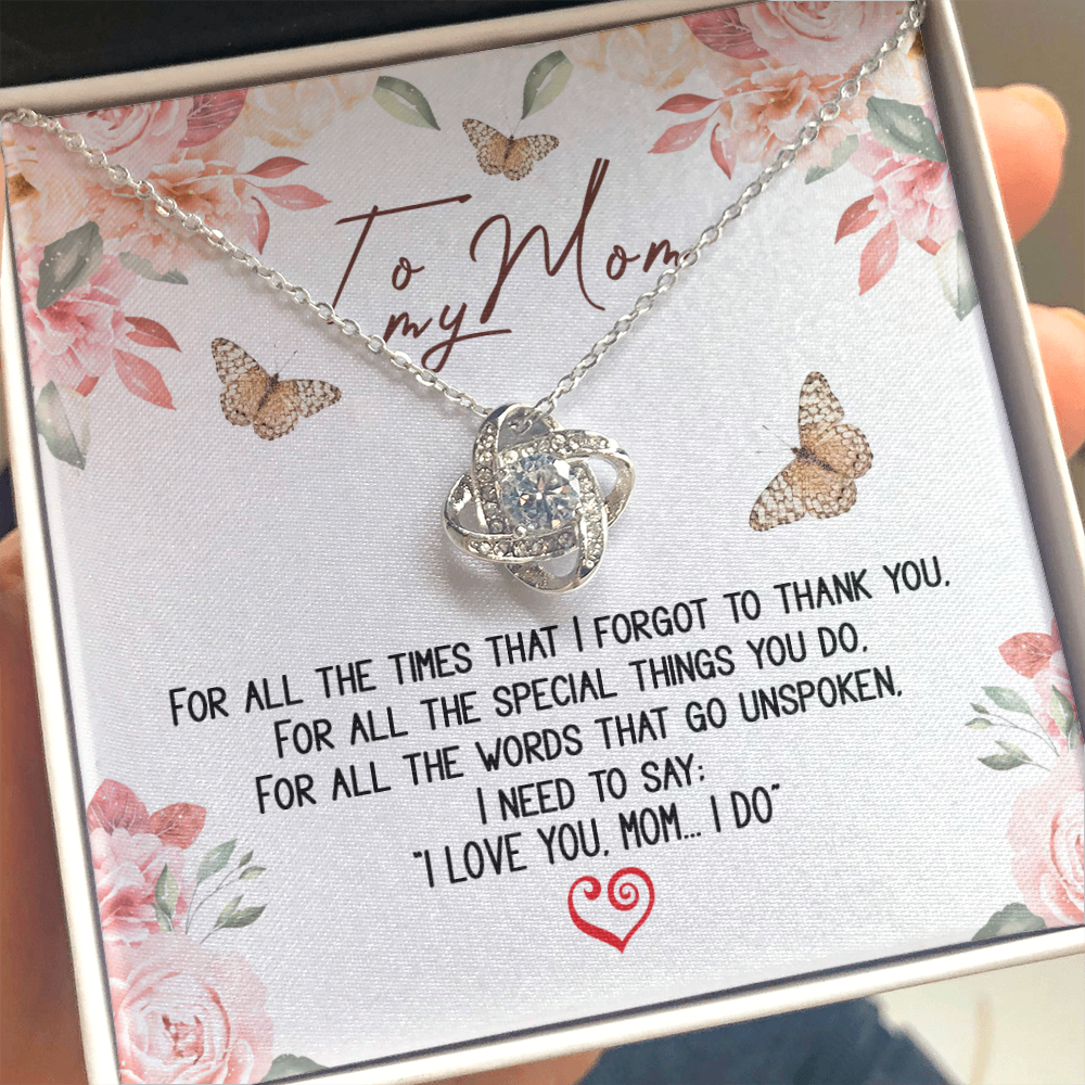 To My Mom Necklace, Words That Go Unspoken, Mom Gift, Birthday Gift, Gift From Daughter Son, Mother's Day Gift, Mother Daughter Gift