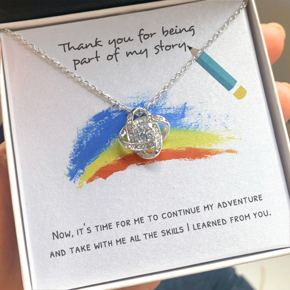 Teacher Necklace Thank You Gift, Part of My Story, Teacher Jewelry Gift