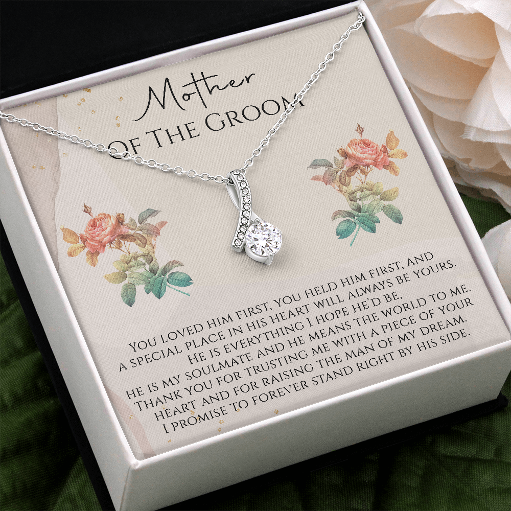 Mother of the Groom Necklace Gift - You Loved Him First