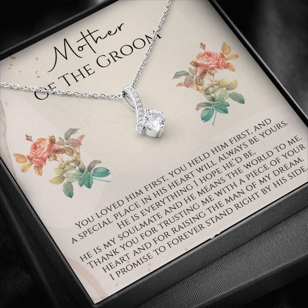 Mother of the Groom Necklace Gift - You Loved Him First