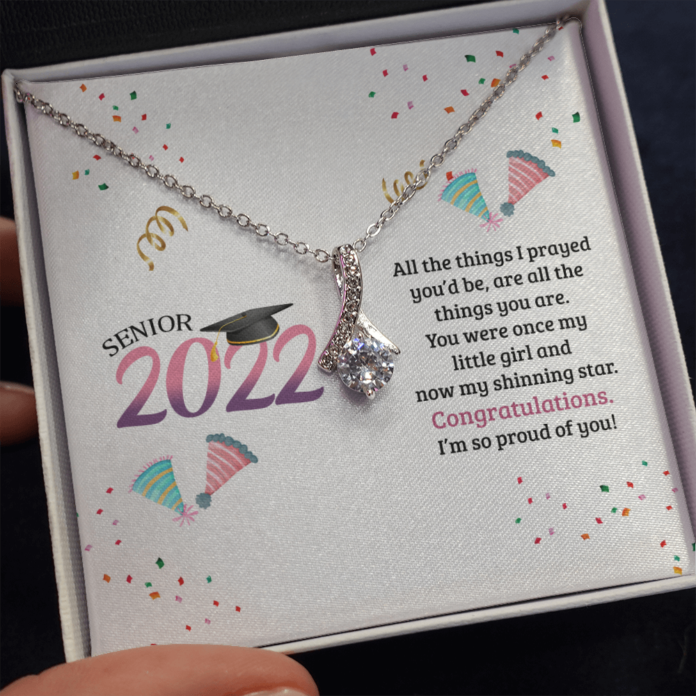 Daughter Graduation Necklace, All the Things I Prayed, Senior 2022 Graduate Gift for Daughter