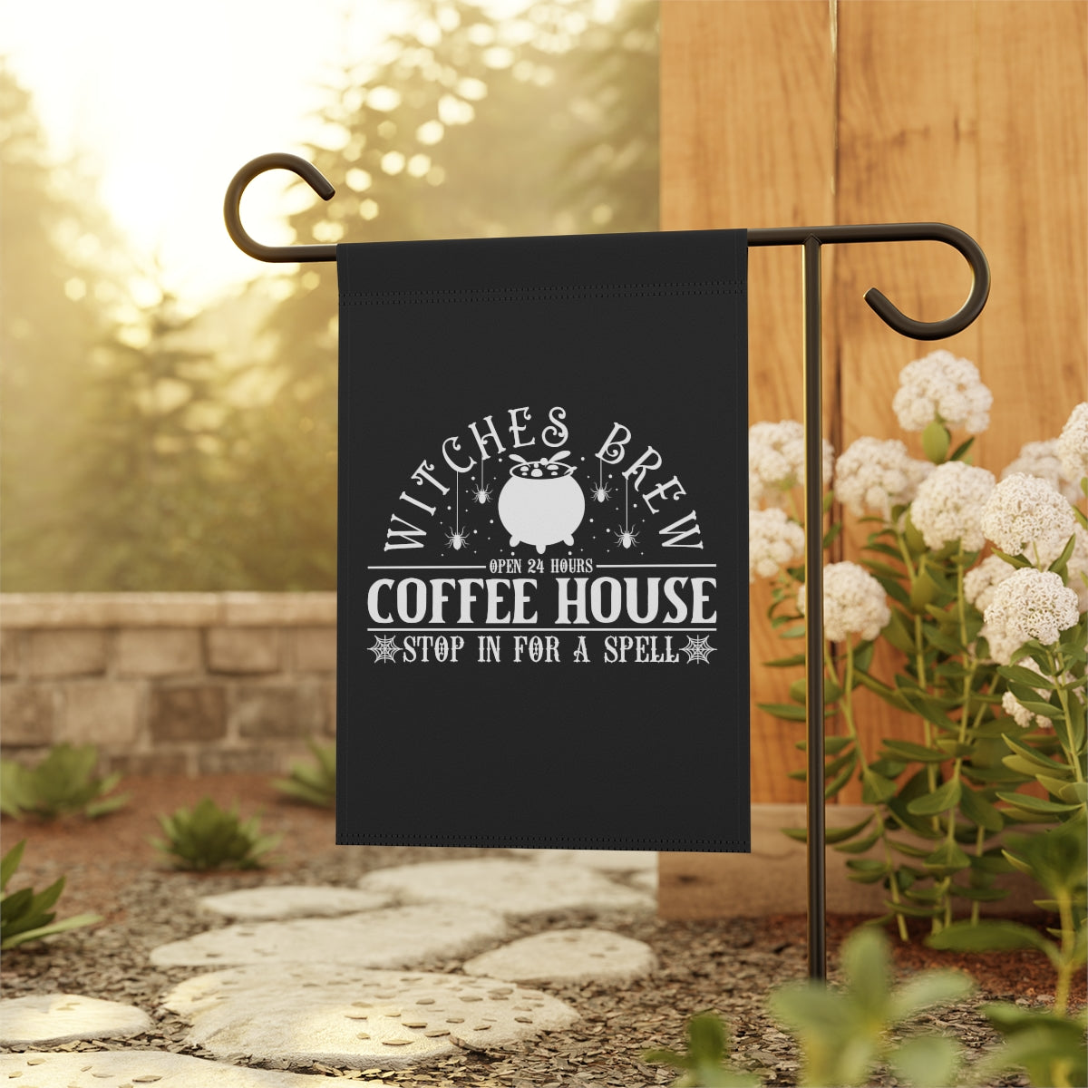 Witches Brew Coffee House Garden Flag