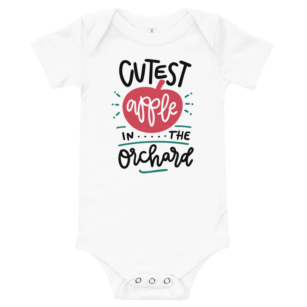 Cutest Apple in the Orchard Baby Short Sleeve One Piece