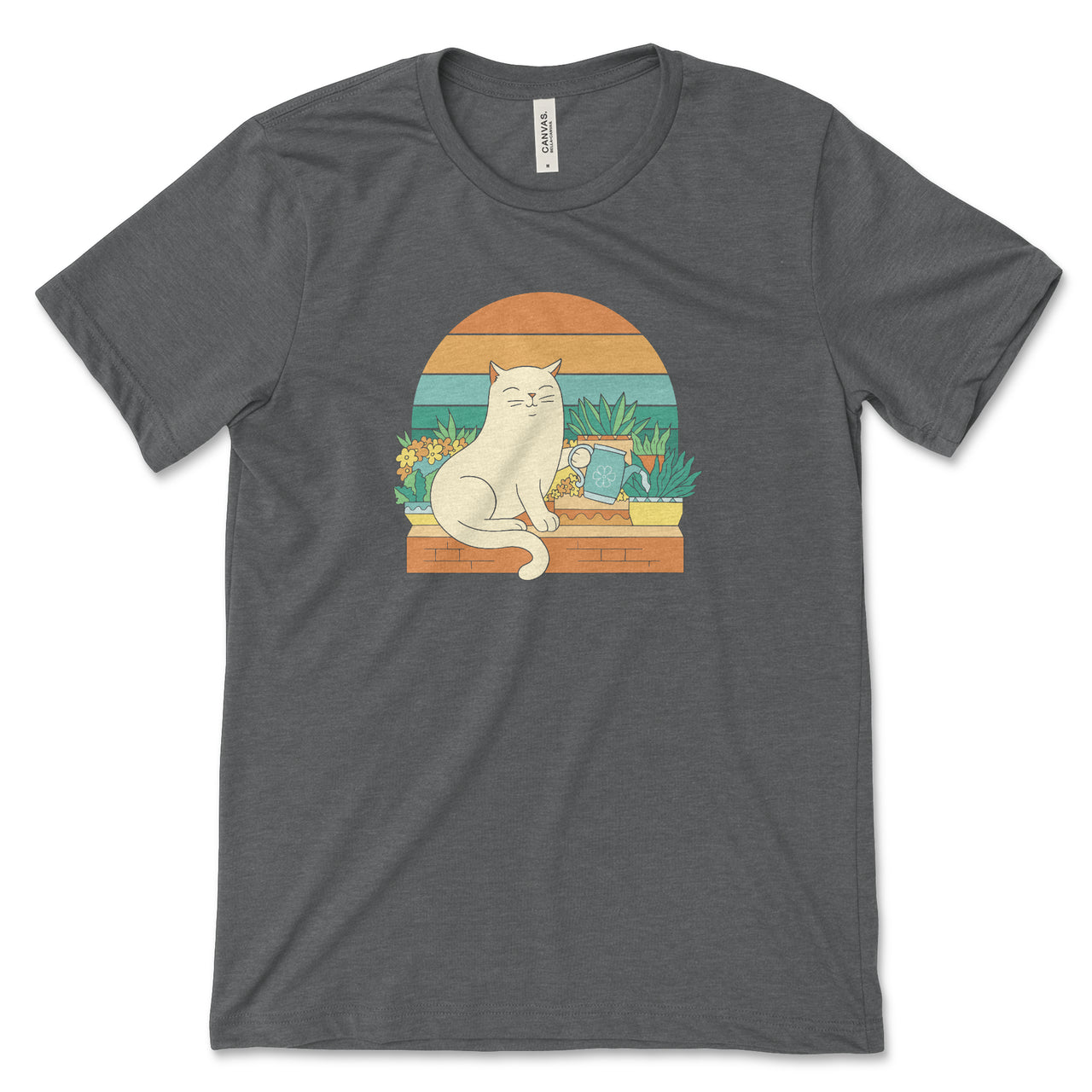 Cat Watering Plants T-Shirt