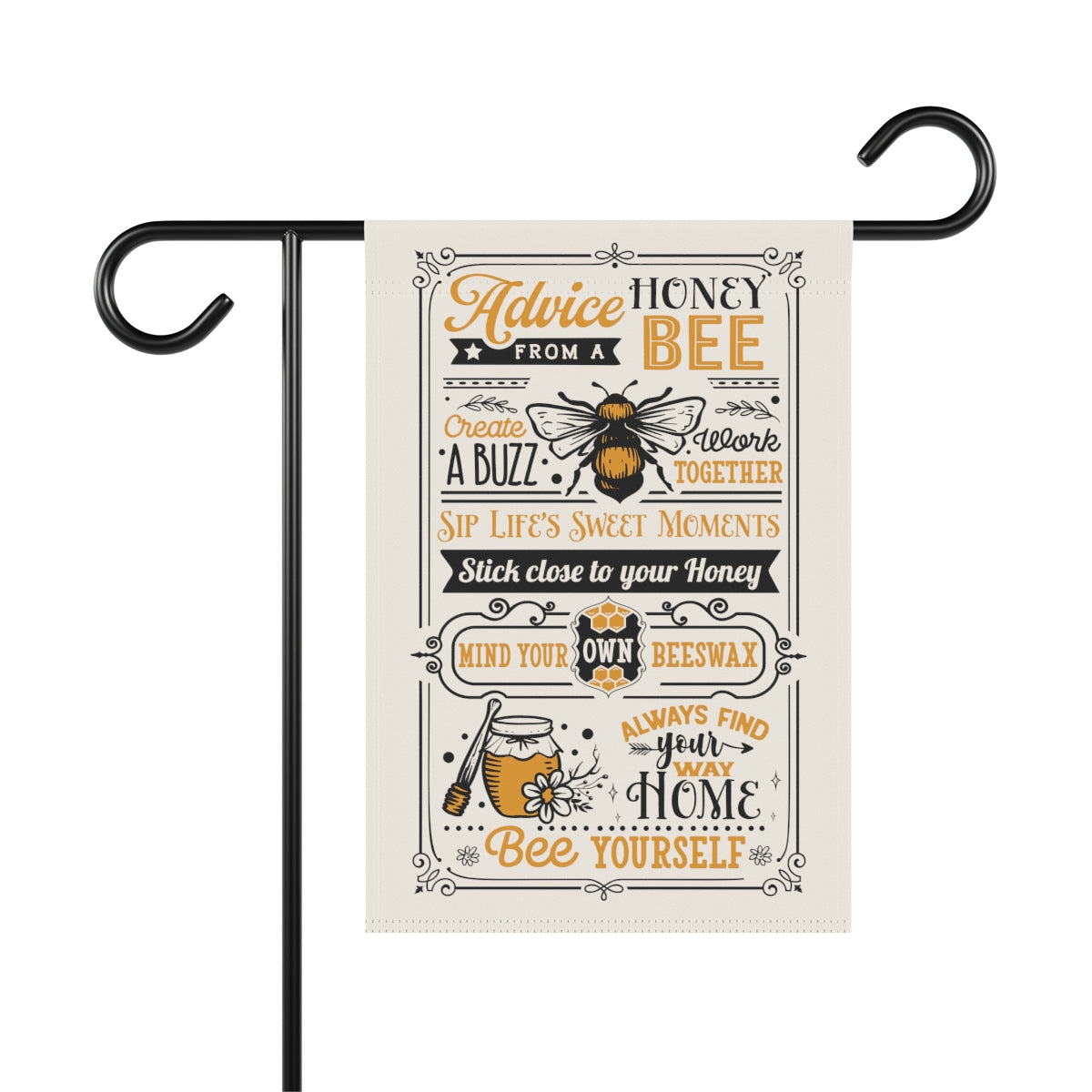 Advice From a Honey Bee Garden Flag