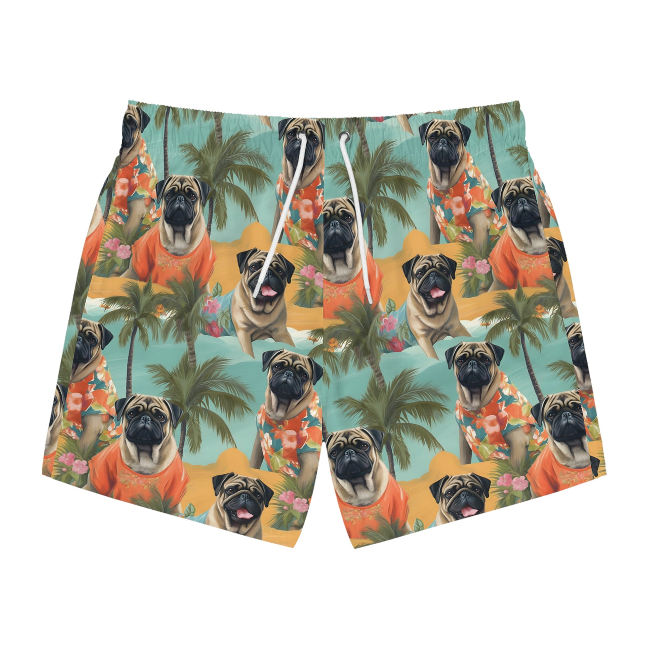 Pug Swim Trunks