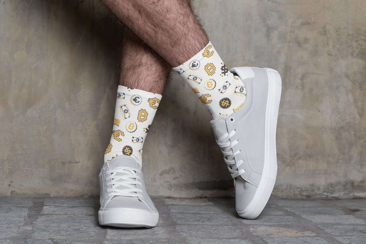 Pixel Crypto Currency Socks