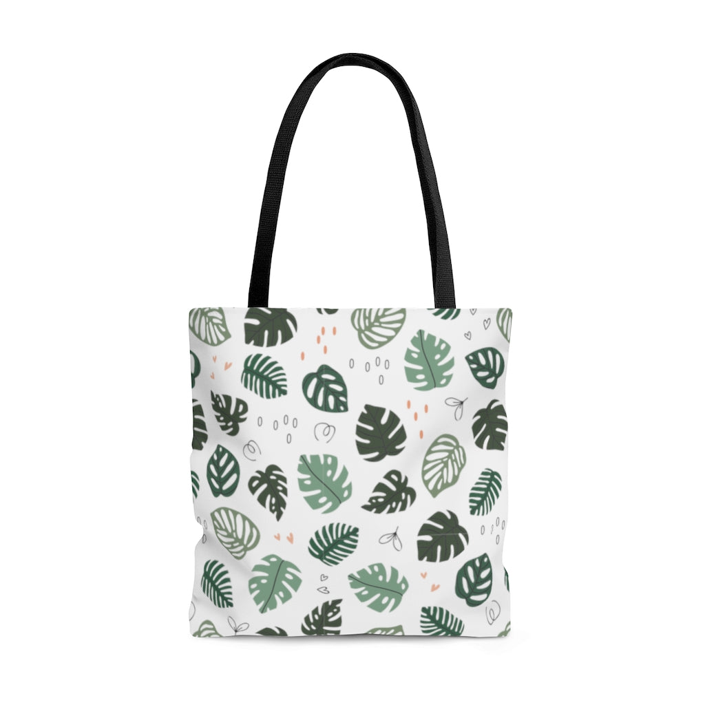 Monstera Leaves Tote Bag