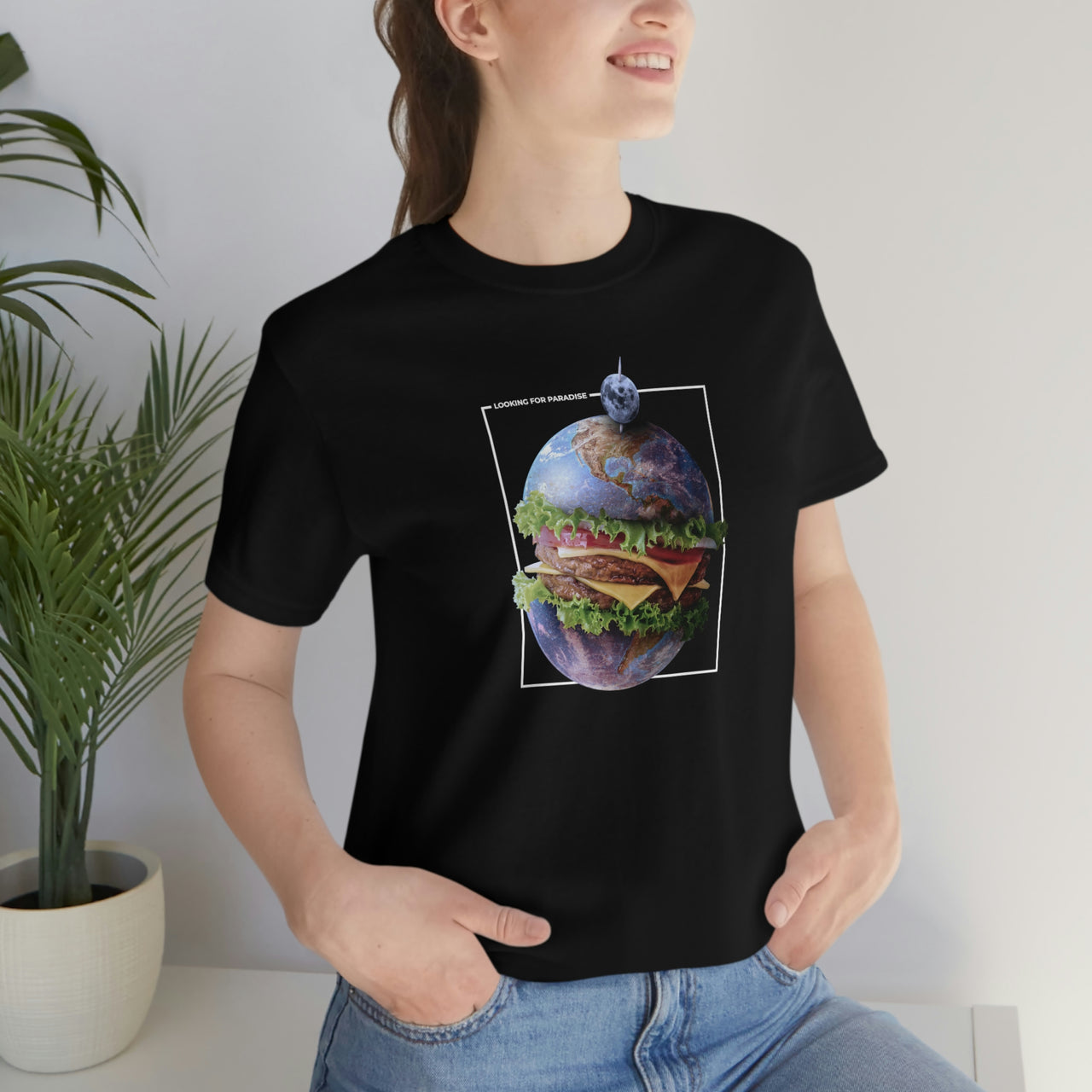Planet Earth Hamburger Food T-Shirt
