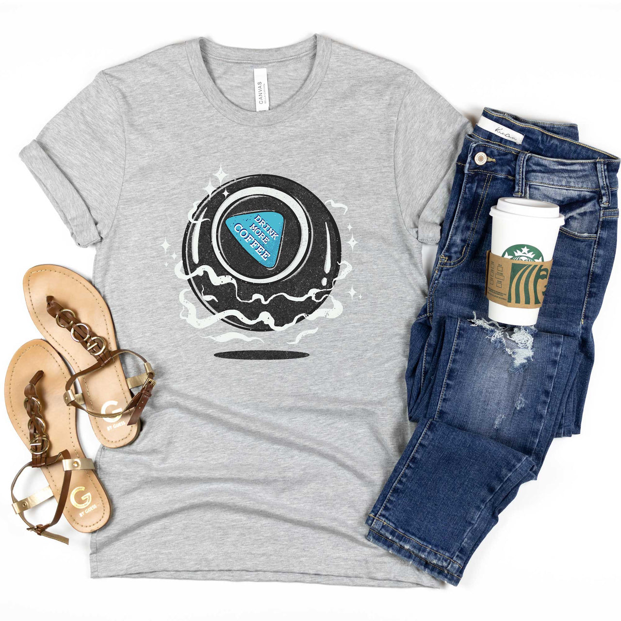 Coffee Magic Ball T-Shirt, Drink More Coffee Tee Shirt