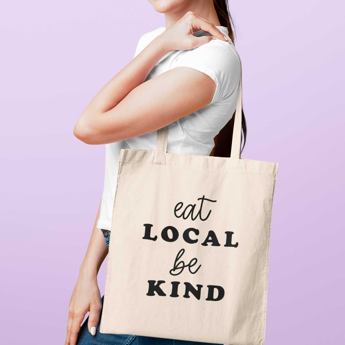 Eat Local Be Kind Tote Bag