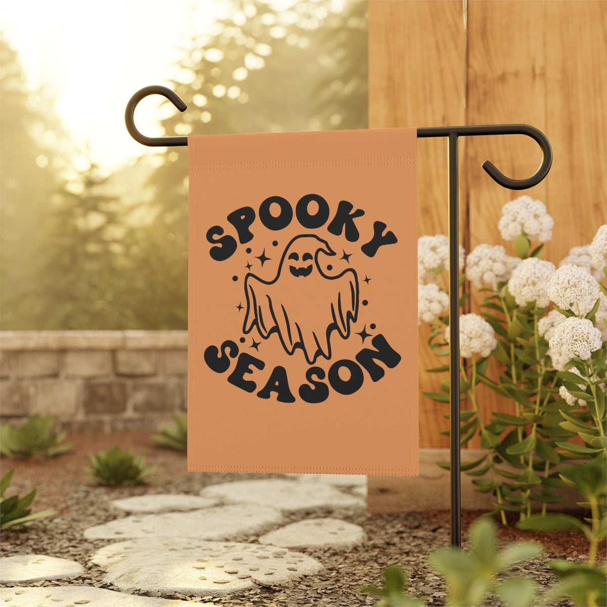 Spooky Season Ghost Halloween Garden Flag
