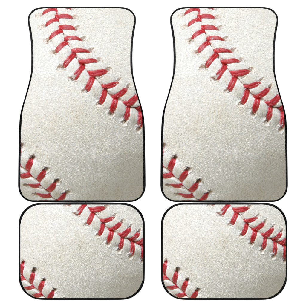 Baseball Front And Back Car Mats (Set of 4)