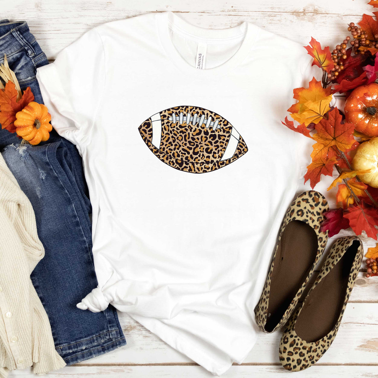 Leopard Football T-Shirt