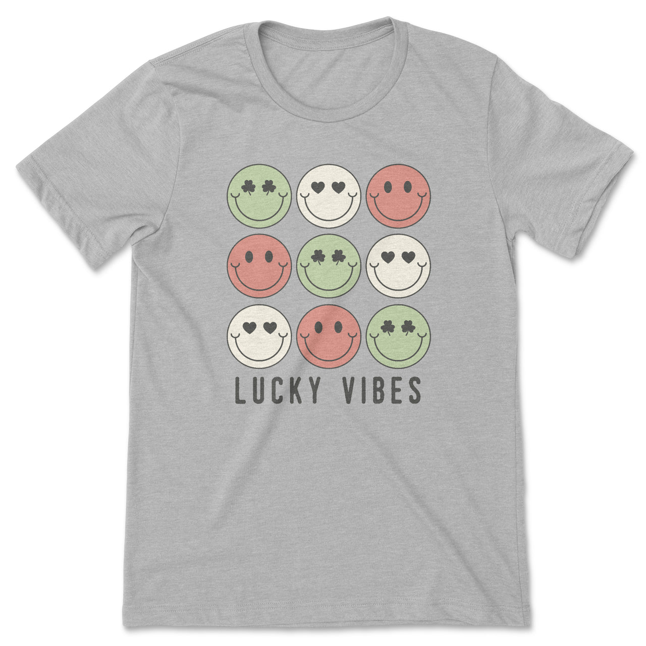Lucky Vibes Smiley Faces T-Shirt - St. Patrick's Day Shirt