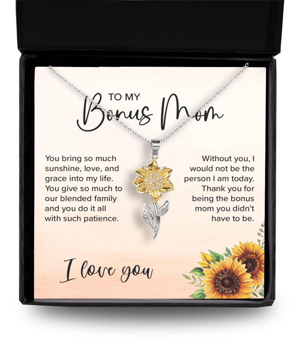 Bonus Mom Sunflower Necklace