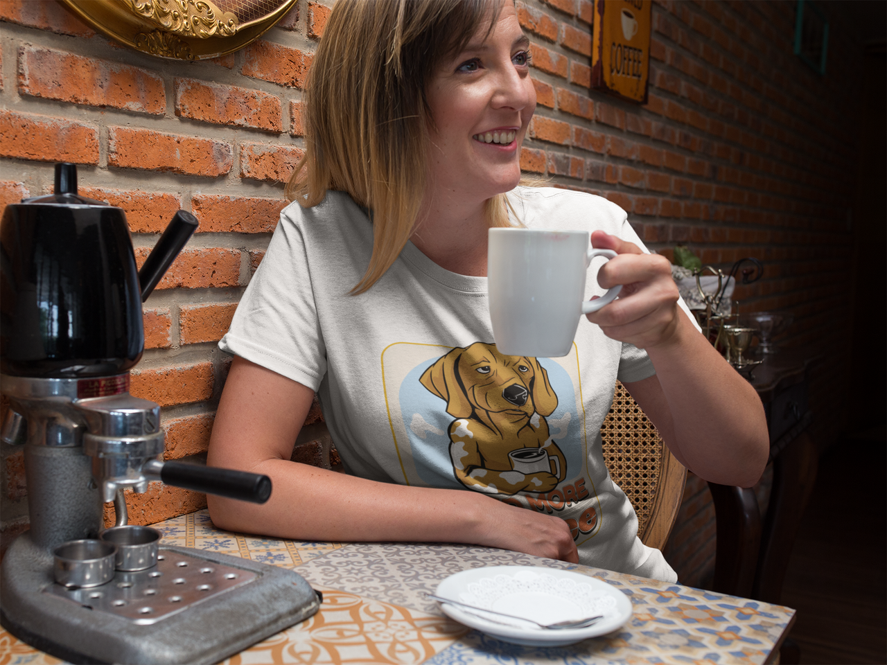 Need More Coffee T-Shirt, Dog Coffee Tee Shirt