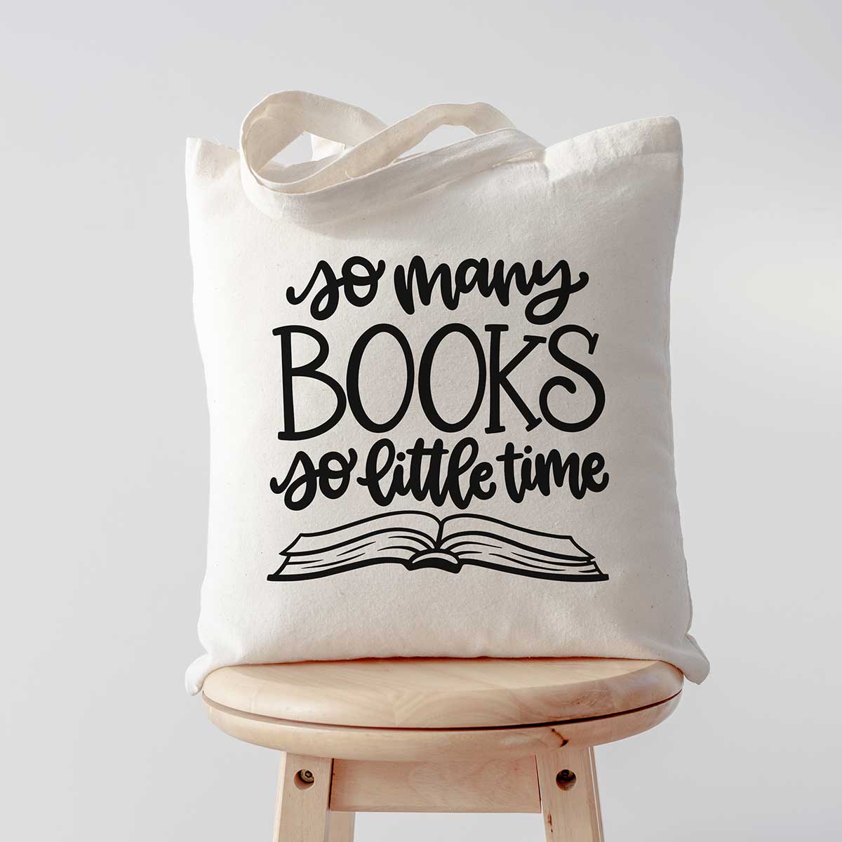 Reading Books Bag, Book Lover Tote Bag, So Many Books So Little Time