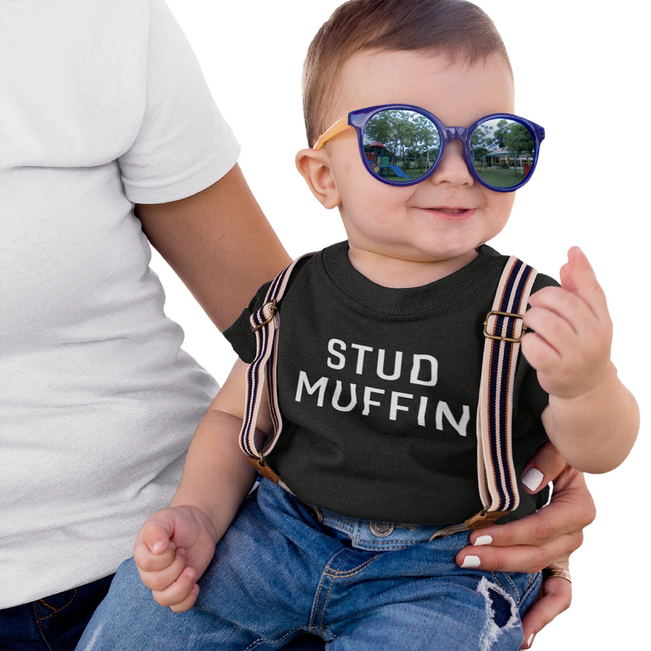 Baby Valentines Shirt, Stud Muffin Infant Cotton Jersey Tee