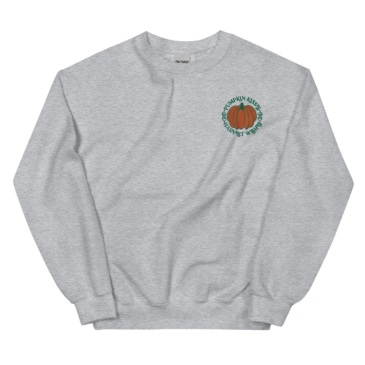 Pumpkin Kisses and Harvest Wishes Embroidered Sweatshirt