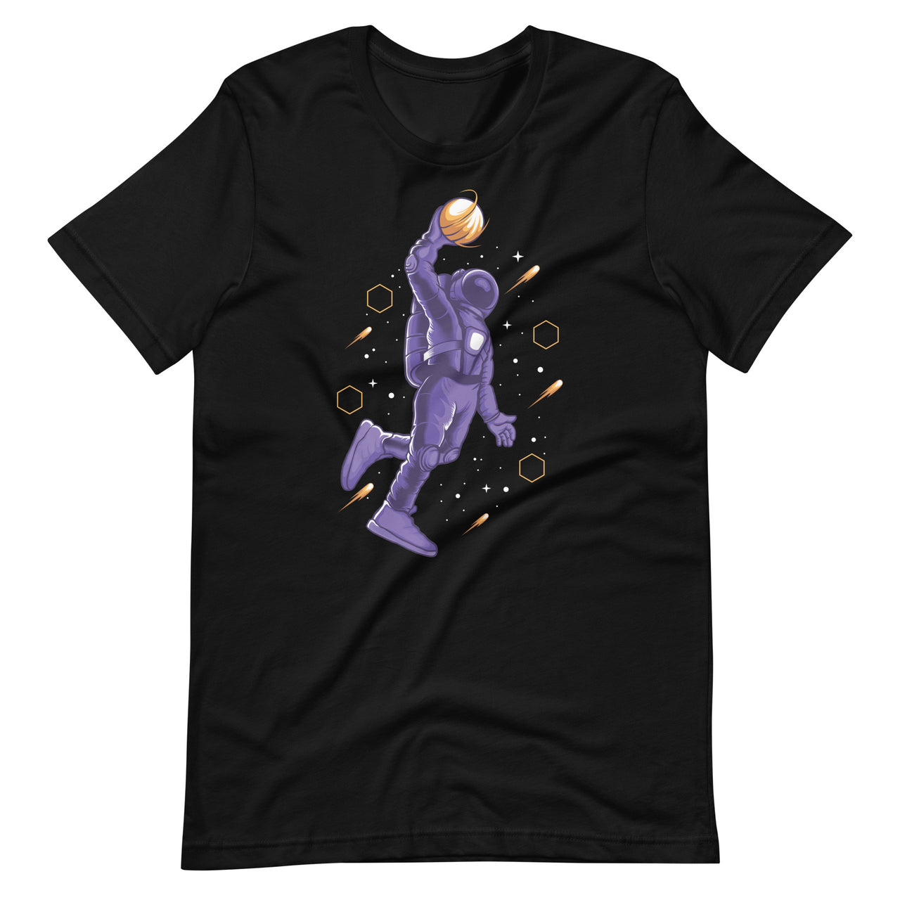 Astronaut Slam Dunk Basketball Space T-Shirt
