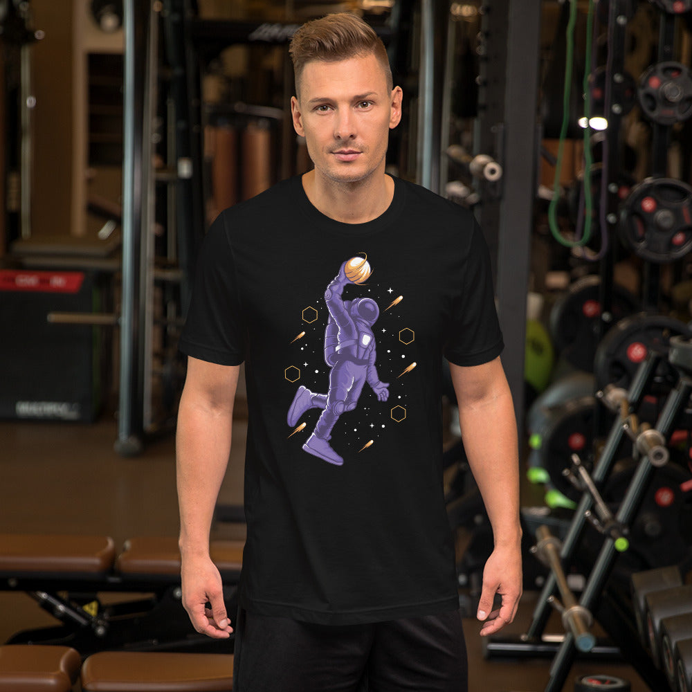 Astronaut Slam Dunk Basketball Space T-Shirt