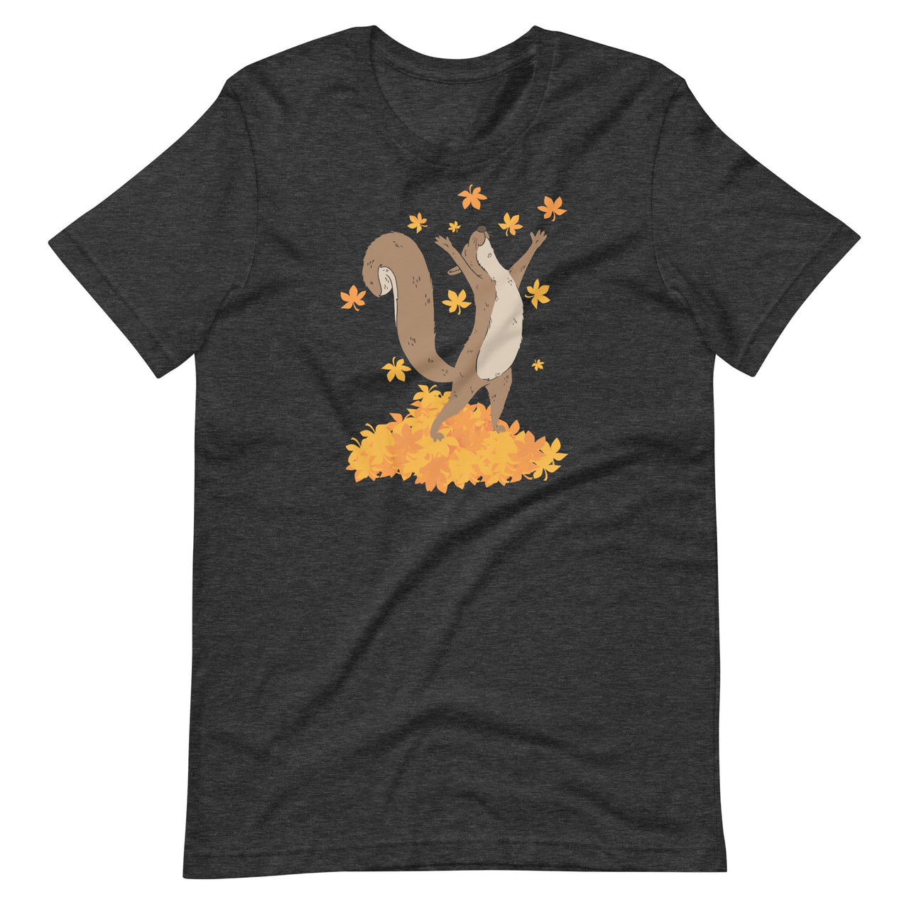 Squirrel Playing in Fall Leaves T-Shirt