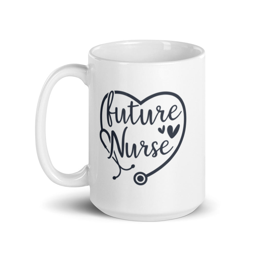 Future Nurse Stethoscope Heart Mug