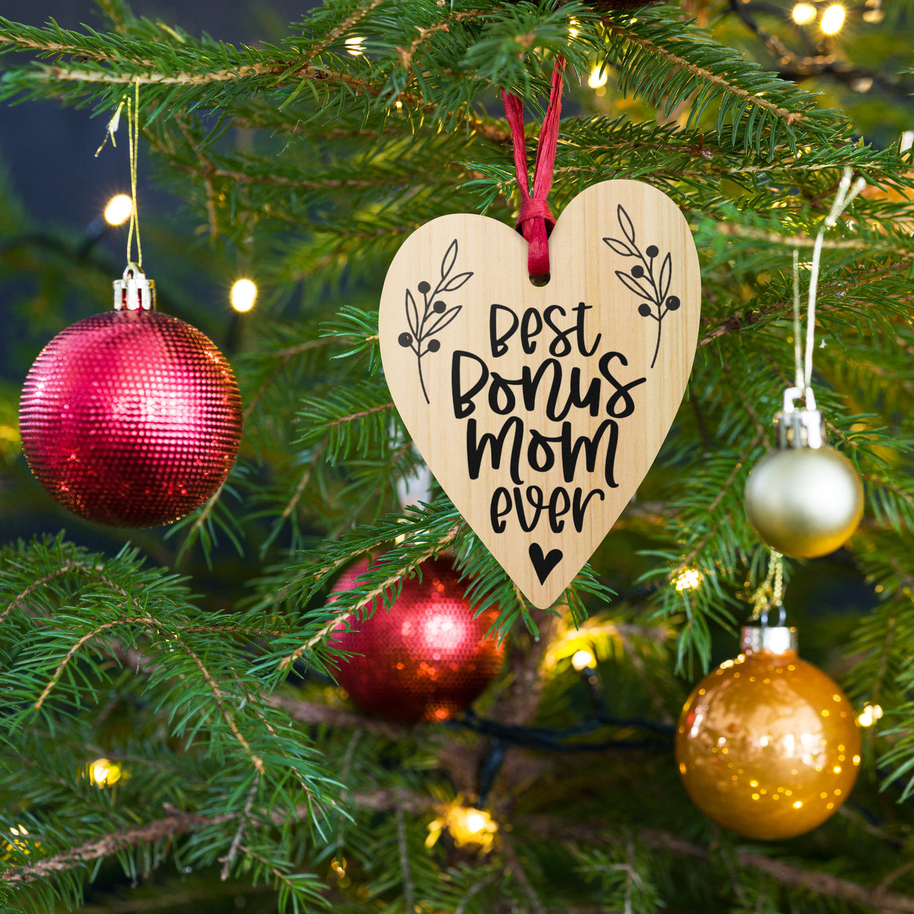 Personalized Bonus Mom Gift, Stepmom Gift, Bonus Mom Christmas Ornament